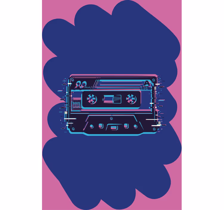 Retro Cassette Illustration gamer roller blind - TenStickers
