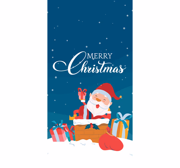 Santa Claus surrounded blind original - TenStickers