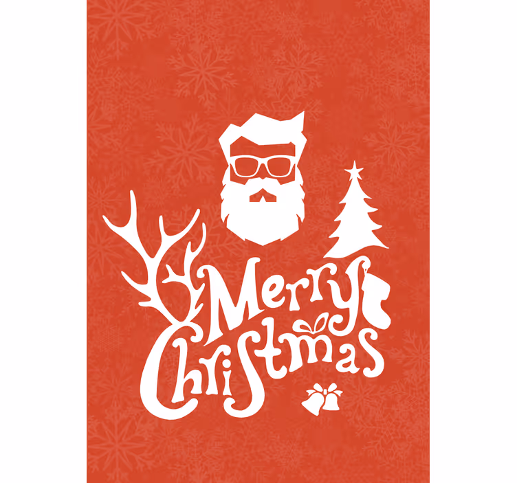Santa Claus Greeting text blind - TenStickers