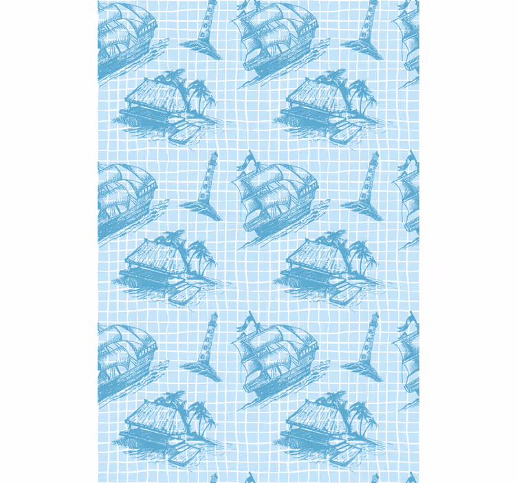 Nautical icon pattern blind - TenStickers