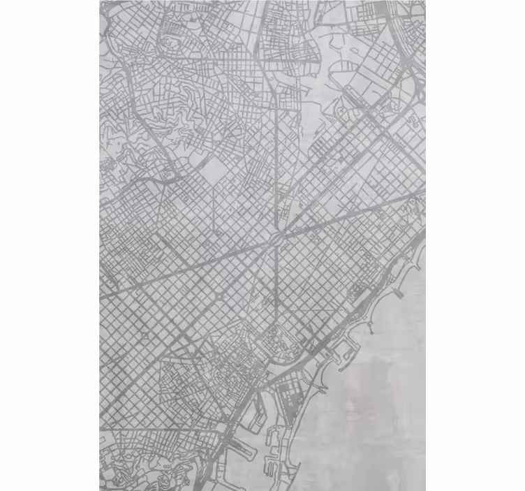 City Map Pattern world map roller blind - TenStickers
