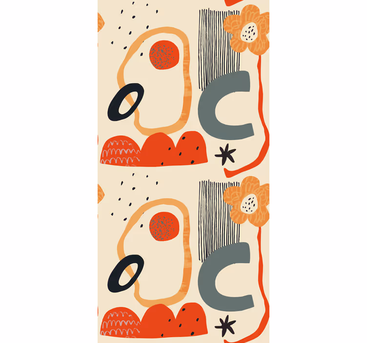 Abstract Floral Composition blind - TenStickers