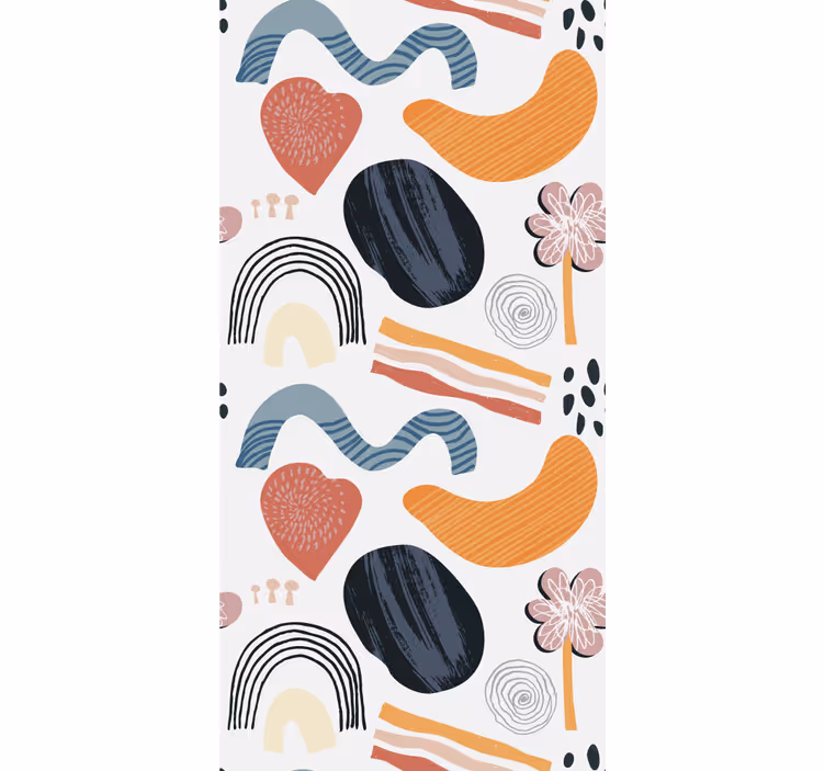 Abstract Pastel Shapes art deco blind - TenStickers