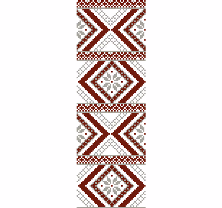Pattern roller blind with geometric textile design - TenStickers