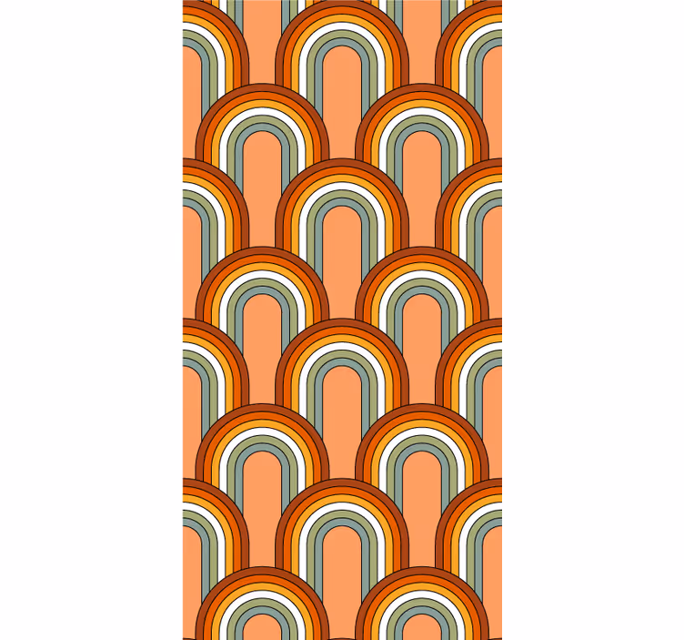 Retro roller blind with vintage arch designs - TenStickers