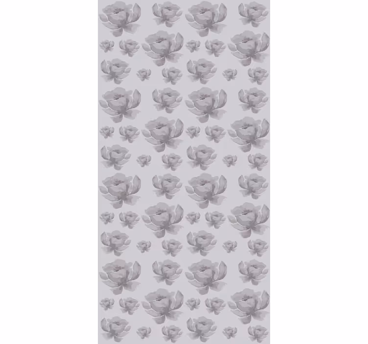 Grey delicate design blind flowers and plants - TenStickers
