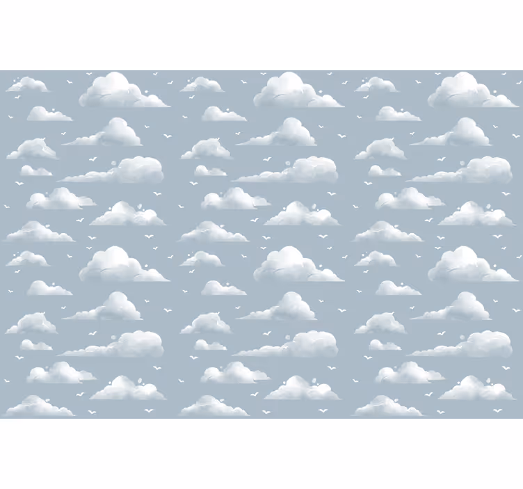 Fluffy grey pattern cloud roller blind - TenStickers