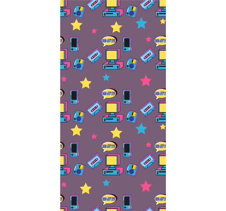 Retro Gaming Icons gamer roller blind - TenStickers