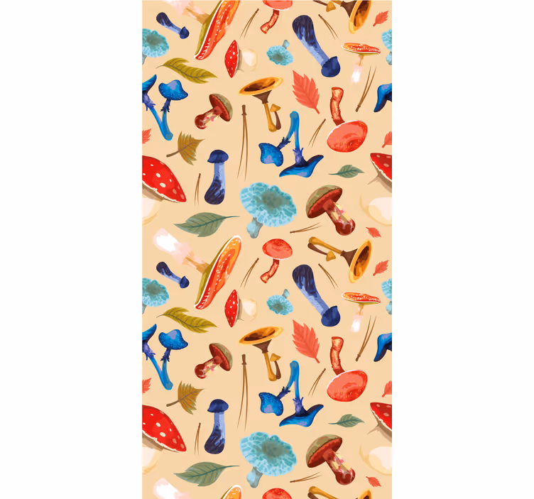Colorful Mushroom Pattern blind fruit and vegetables - TenStickers
