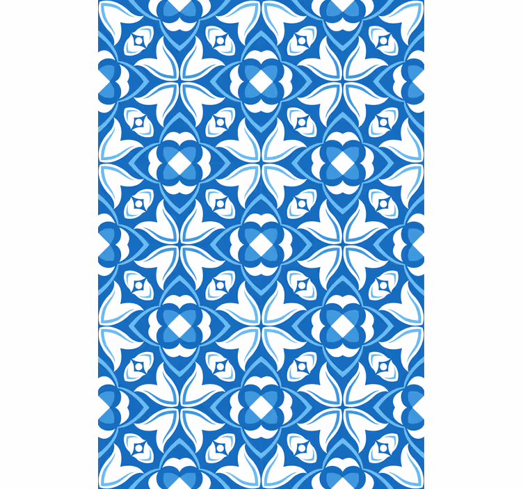 Intricate Blue Motif pattern roller blind - TenStickers