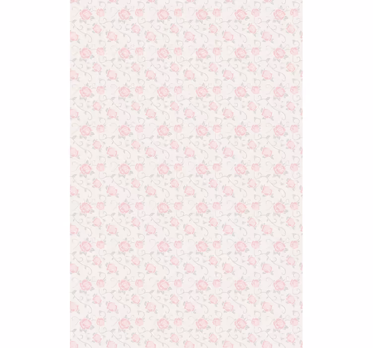 Floral roller blind delicate pink roses - TenStickers