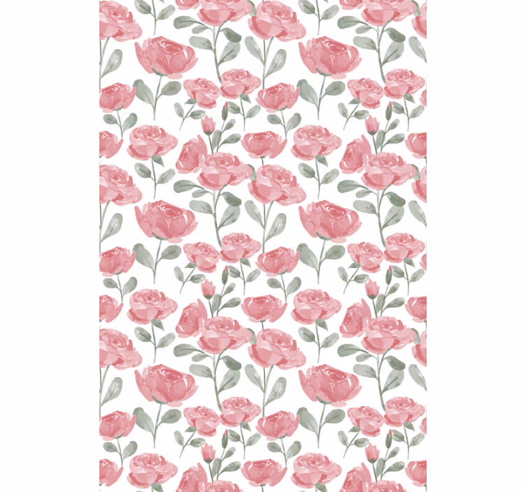 Aquarella roses blind flowers and plants - TenStickers