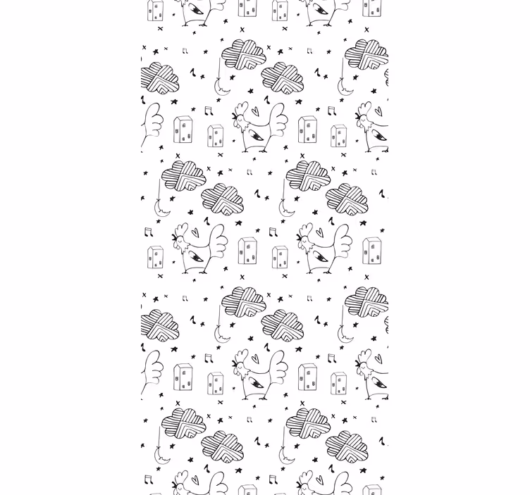 Chicken pattern roller blind - TenStickers