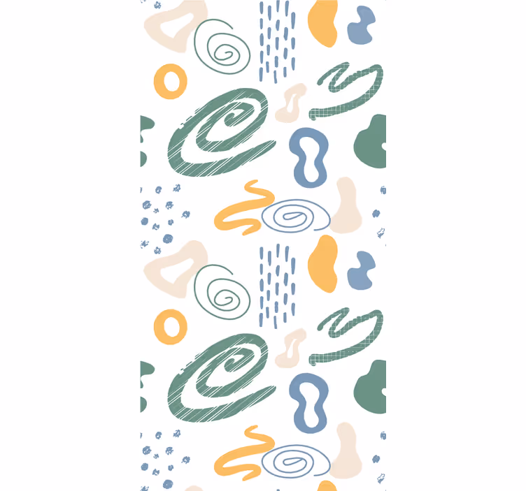 Abstract painted shapes modern blind - TenStickers