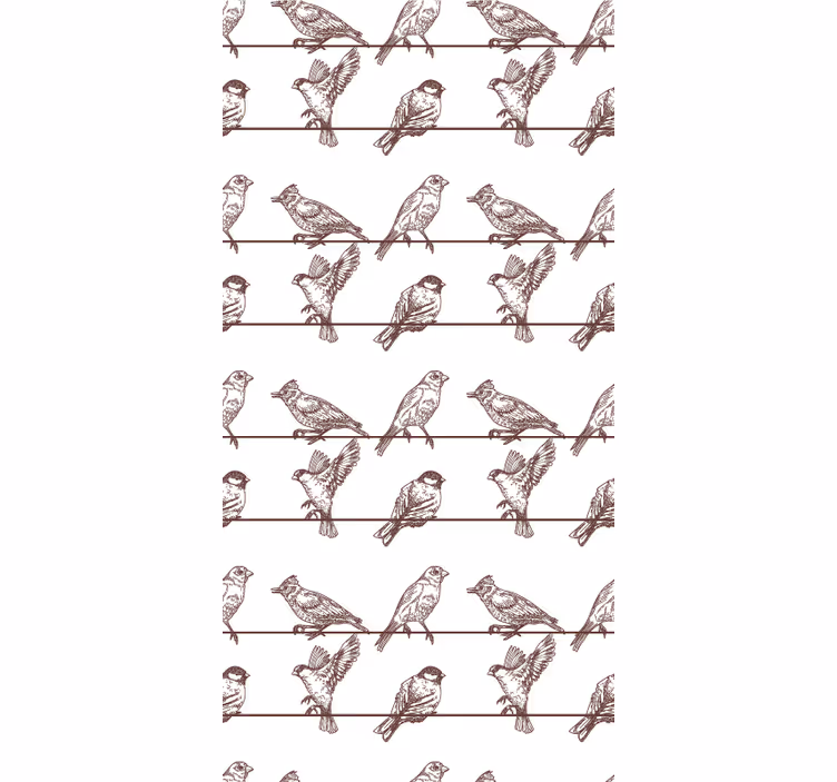 Avian Perched on Limbs blind flowers and plants - TenStickers
