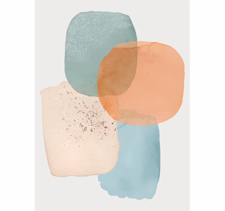Geometric Colour Blobs modern blind - TenStickers