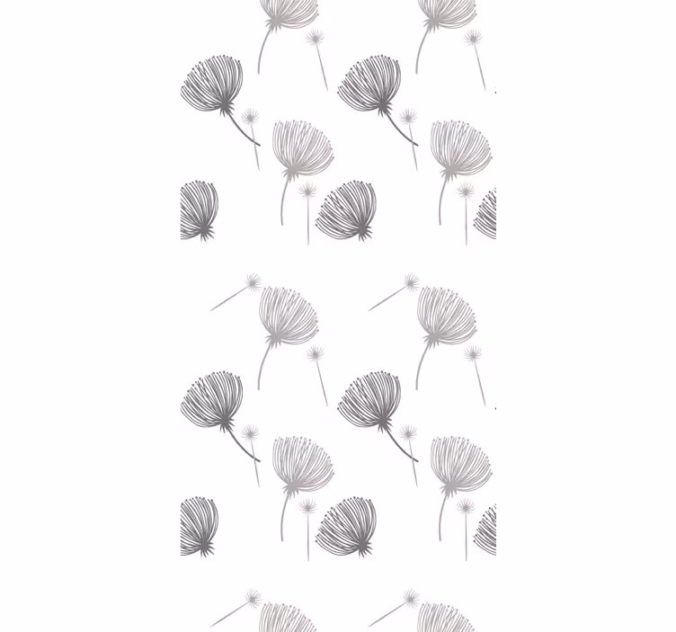 Soft grey pattern blind flowers and plants - TenStickers