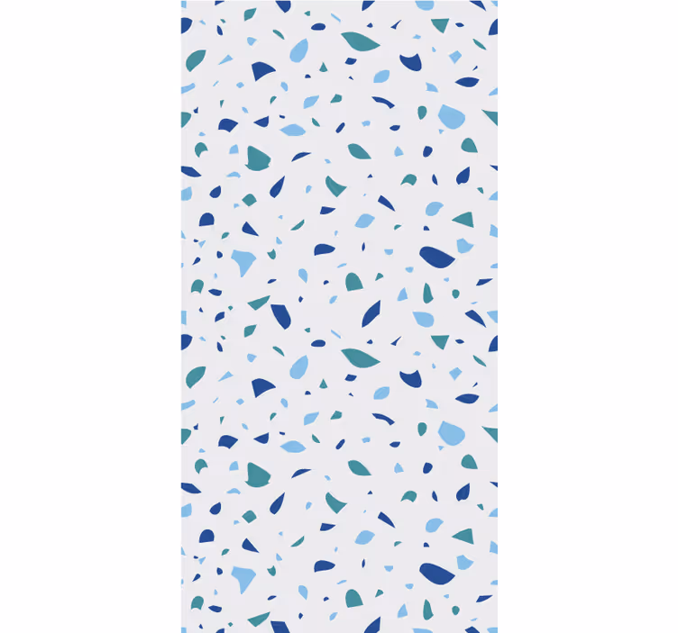 Blue terrazzo effect pattern roller blind - TenStickers