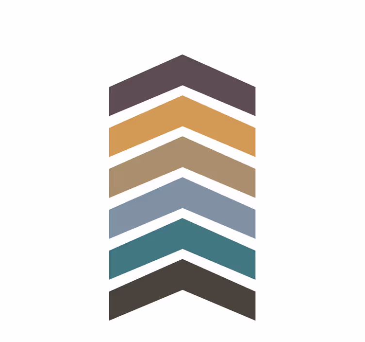 Chevron pattern layers modern blind - TenStickers