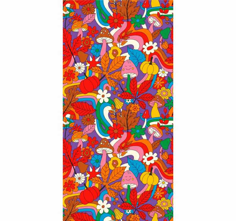 Colorful Mushroom Fantasy fun blind - TenStickers