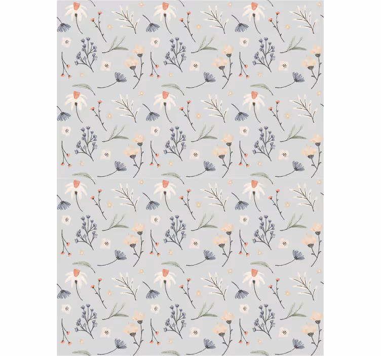 Floral roller blind delicate elements - TenStickers