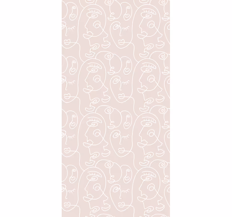 Abstract Line Faces art deco blind - TenStickers