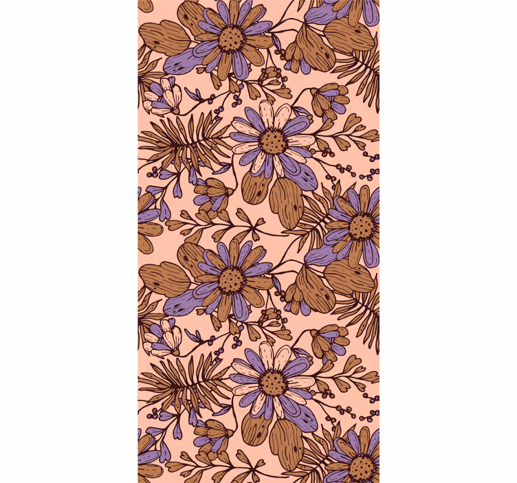 Floral Garden Pattern blind flowers and plants - TenStickers