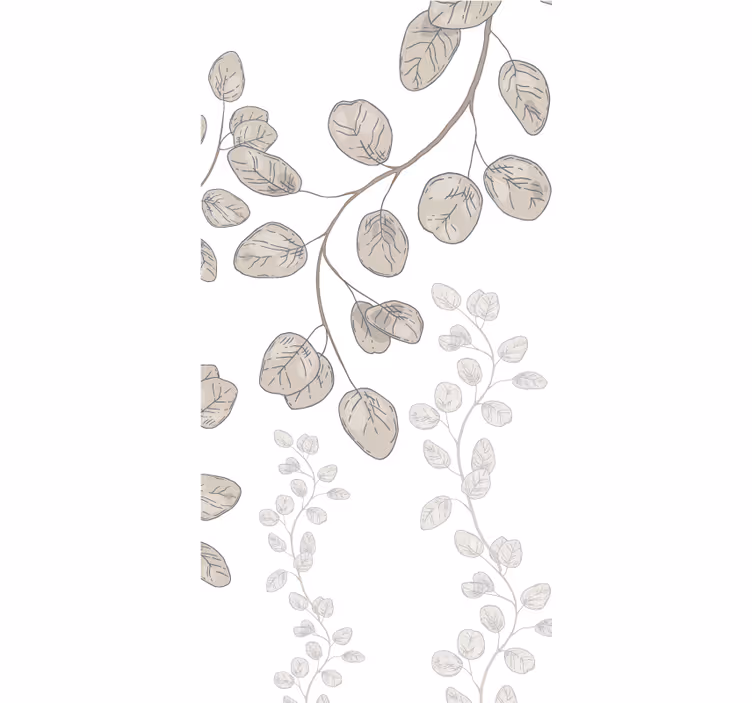 Thin leaves pattern blind flowers and plants - TenStickers