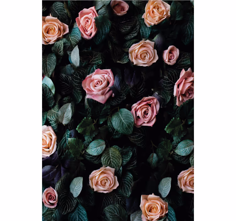 Realistic roses pattern floral roller blind - TenStickers