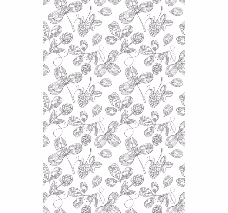 Floral Embroidery grey kitchen blind - TenStickers