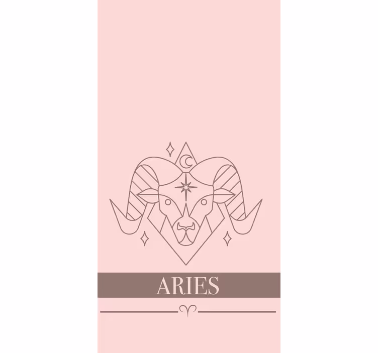 Aries zodiac symbol text blind - TenStickers