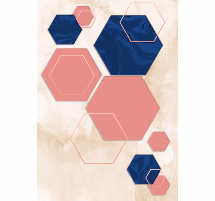 Geometric Hexagon Pattern modern blind - TenStickers