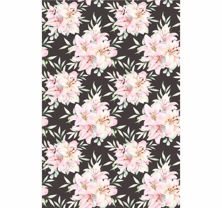 Lily pattern blind flowers and plants - TenStickers