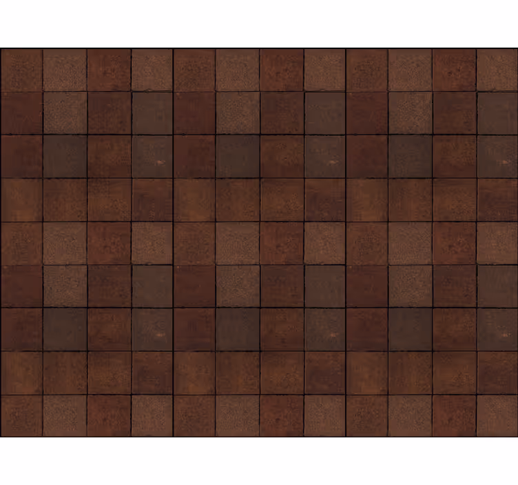 Wood brick pattern vintage kitchen blind - TenStickers