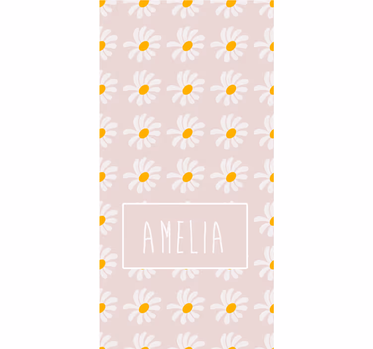 Daisy floral with name blind children - TenStickers