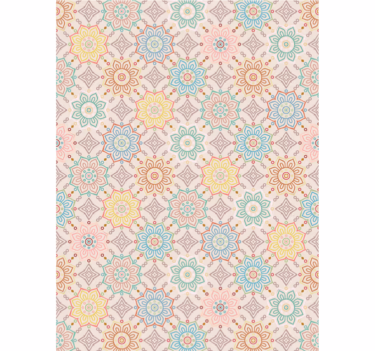 Vibrant Bloom Concept floral roller blind - TenStickers