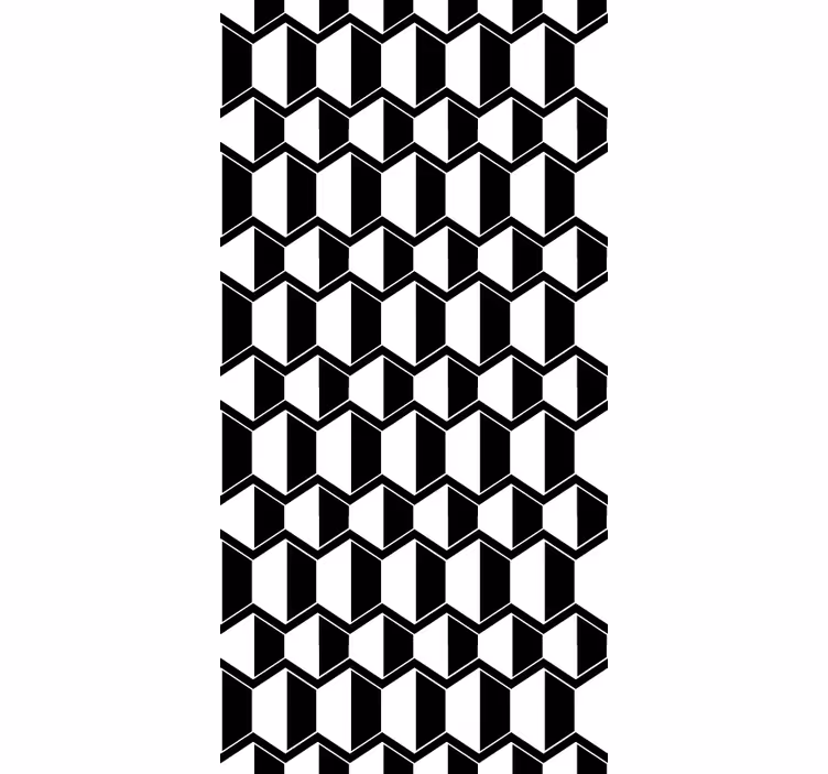 Geometric Monochrome Pattern modern blind - TenStickers