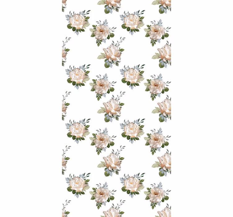 Cosmopolitan-style design floral roller blind - TenStickers