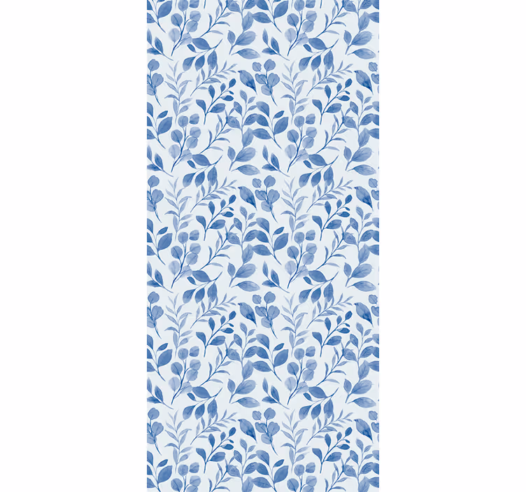 Elegant blue leaf pattern blind flowers and plants - TenStickers