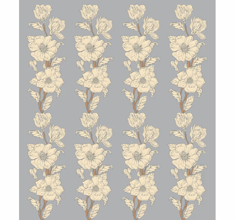 Vertical elegant pattern floral roller blind - TenStickers