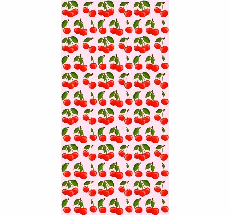 Red Cherry Pattern modern kitchen blind - TenStickers