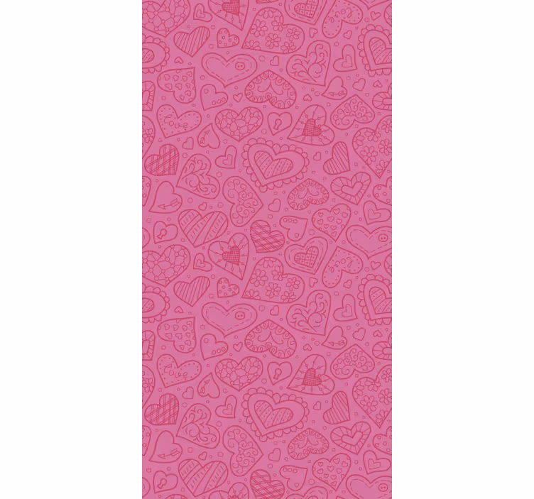 Pink hearts patterned love blind - TenStickers