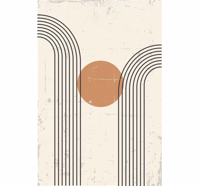 Abstract half arch brown blind - TenStickers