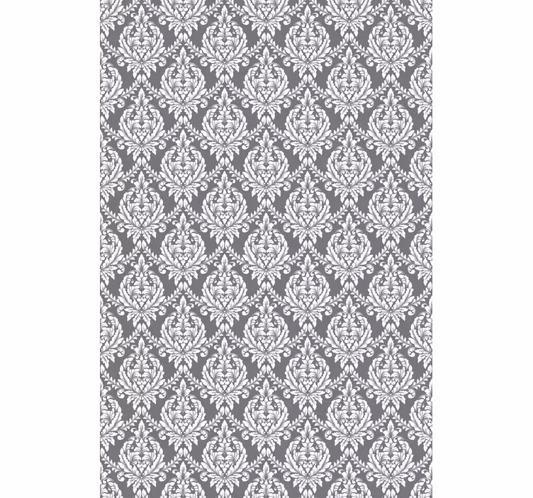 Grey damask pattern vintage roller blind - TenStickers