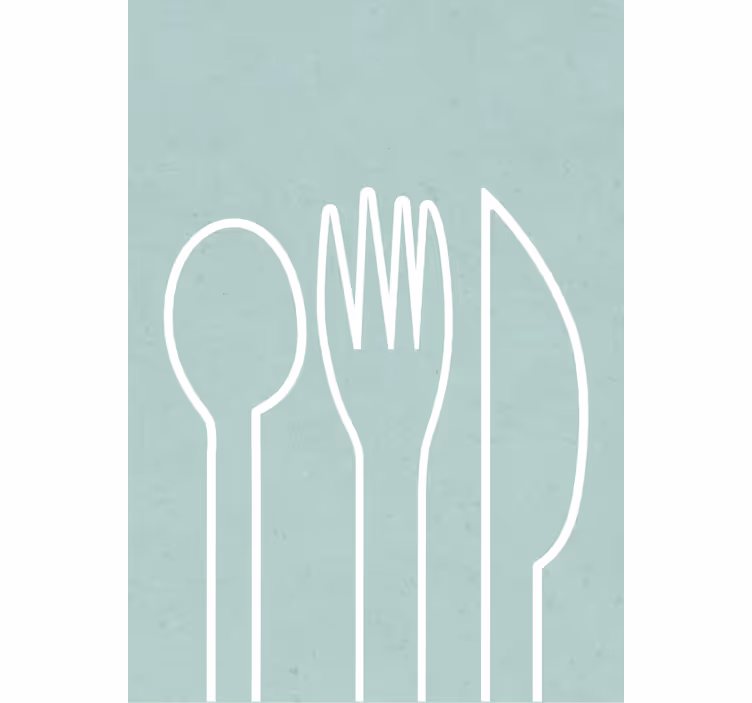 kitchen cutlery Kitchen blind - TenStickers