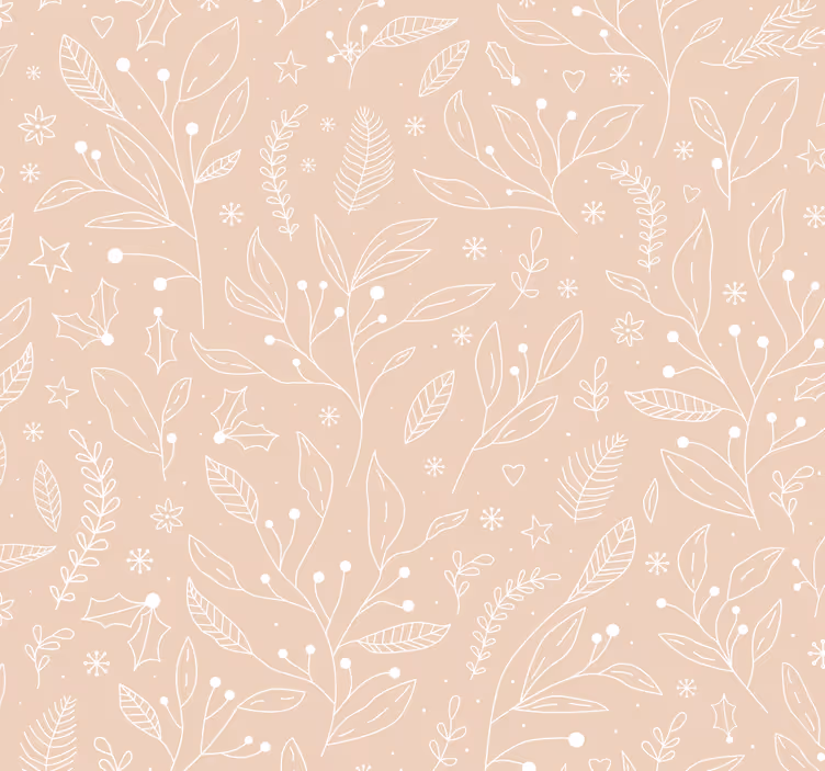 Christmas plants design beige blind - TenStickers