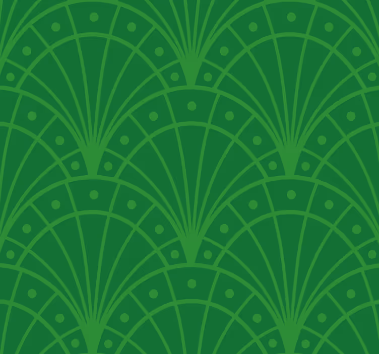 Green art deco design retro vintage blind - TenStickers