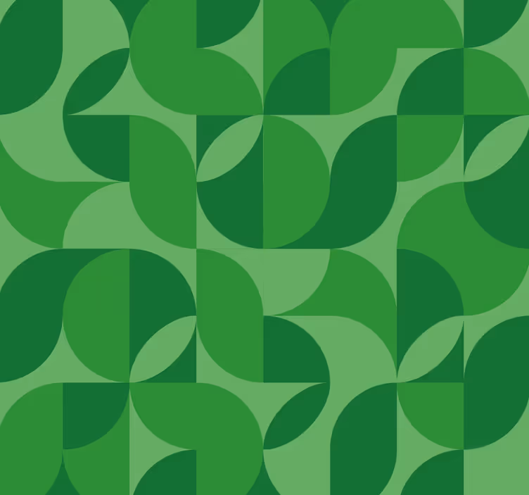 Retro Pattern Green Roller Blind - TenStickers