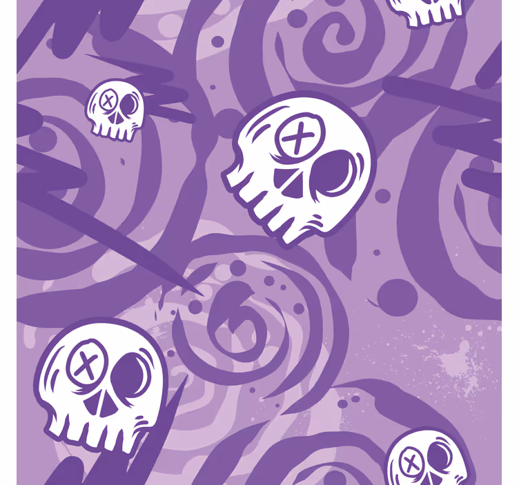 Purple graffiti with skulls Teenage blind - TenStickers