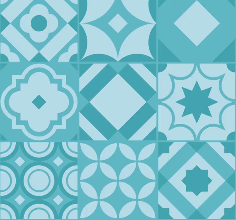 Classic Tiles Design Kitchen Blind - TenStickers